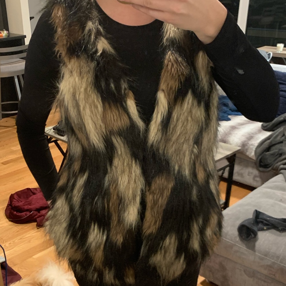 Faux fur vest